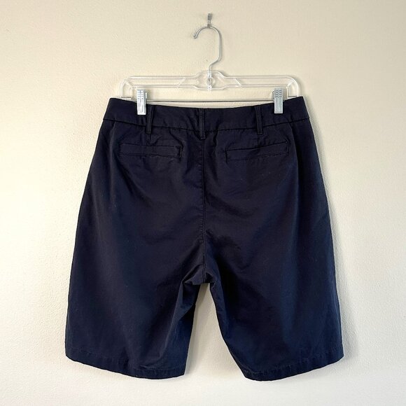 Quince Black Organic Stretch Cotton Chino Bermuda Shorts, 10 - Picture 5 of 9